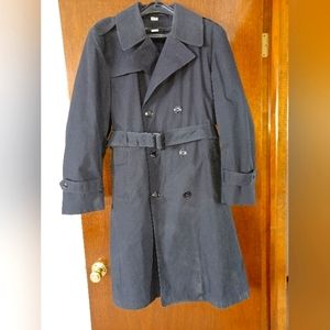 Sterlingwear of Boston Men's Sixe 40S Black Trench Coat